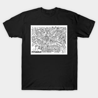 Pittsburgh Street Map T-Shirt